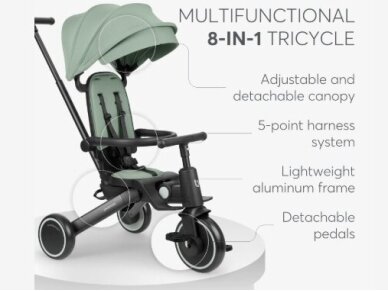 KikkaBoo triratukas Trix 8in1 Mint 6