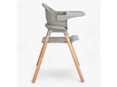 KikkaBoo Woody maitinimo kėdutė 6in1 Grey 1