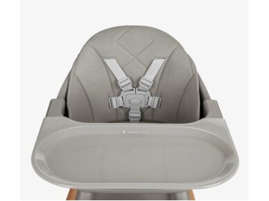 KikkaBoo Woody maitinimo kėdutė 6in1 Grey 3