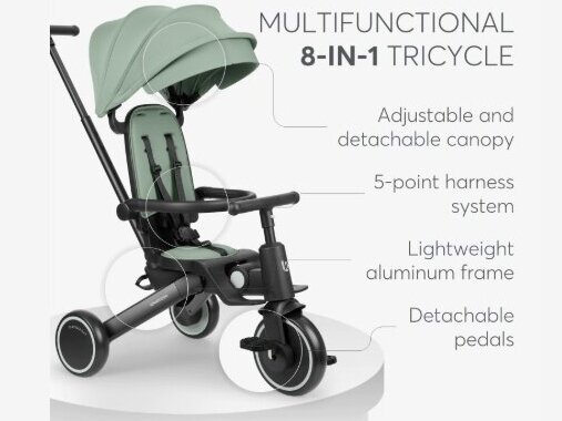 KikkaBoo triratukas Trix 8in1 Grey 6 KikkaBoo triratukas Trix 8in1 Grey 6