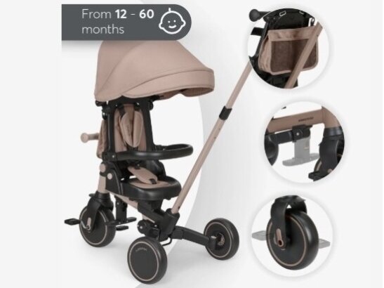 KikkaBoo triratukas 8in1 Aluma Beige 6 KikkaBoo triratukas 8in1 Aluma Beige 6