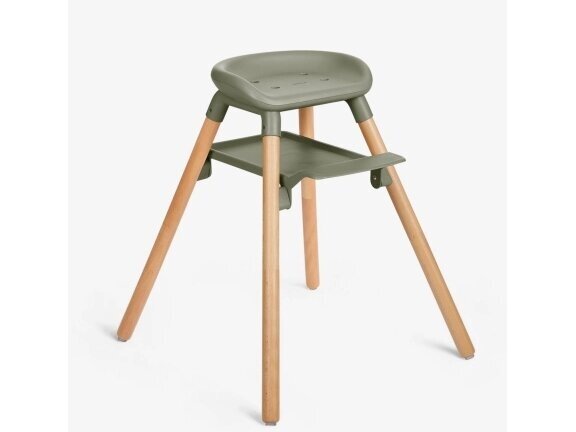 KikkaBoo Woody maitinimo kėdutė 6in1 Army Green 2
