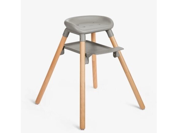 KikkaBoo Woody maitinimo kėdutė 6in1 Grey 2