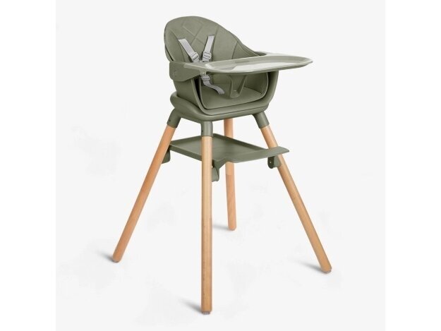 KikkaBoo Woody maitinimo kėdutė 6in1 Army Green KikkaBoo Woody maitinimo kėdutė 6in1 Army Green