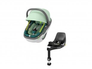 Maxi-Cosi Coral 360 automobilinė kėdutė + FamilyFix 360 Bazė - Essential Neo Green 0-13 kg