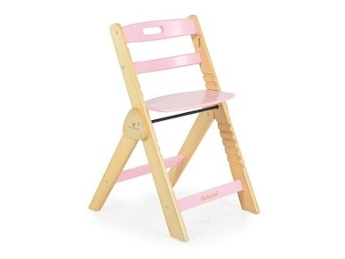 Cangaroo Wooden high chair Caramel Pink 1 Cangaroo Wooden high chair Caramel Pink 1