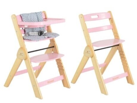 Cangaroo Wooden high chair Caramel Pink 5 Cangaroo Wooden high chair Caramel Pink 5