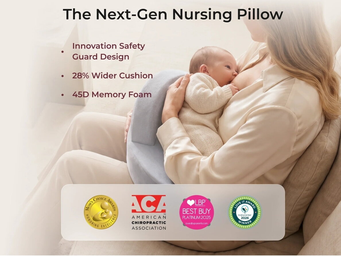 Momcozy MaxSupport ergonomiška maitinimo pagalvė Original Gray 7 Momcozy MaxSupport ergonomiška maitinimo pagalvė Original Gray 7