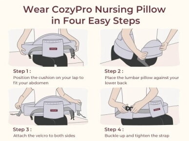 Momcozy MaxSupport ergonomiška maitinimo pagalvė CozyPro Gray(Memory Foam) 7 Momcozy MaxSupport ergonomiška maitinimo pagalvė CozyPro Gray(Memory Foam) 7