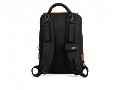Moon Backpack mamos kuprinė Black/brown 2 Moon Backpack mamos kuprinė Black/brown 2