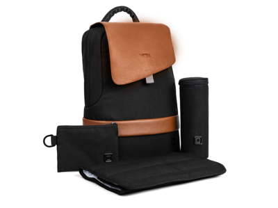 Moon Backpack mamos kuprinė Black/brown Moon Backpack mamos kuprinė Black/brown