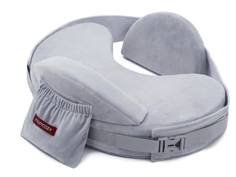 Momcozy MaxSupport ergonomiška maitinimo pagalvė CozyPro Gray（Memory Foam）