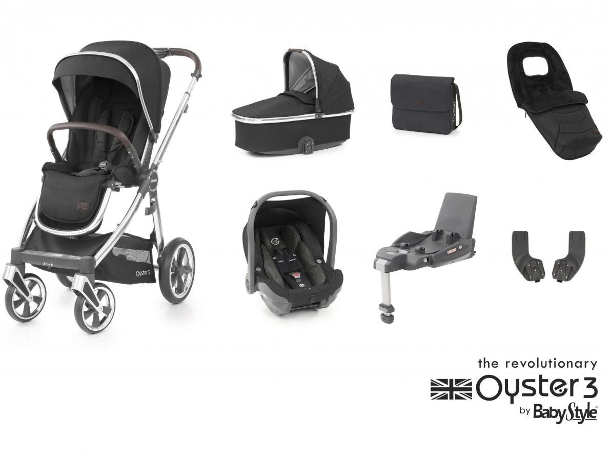 OYSTER 3 STROLLER SET 7IN1 CAVIAR/MIRROR OYSTER 3 STROLLER SET 7IN1 CAVIAR/MIRROR