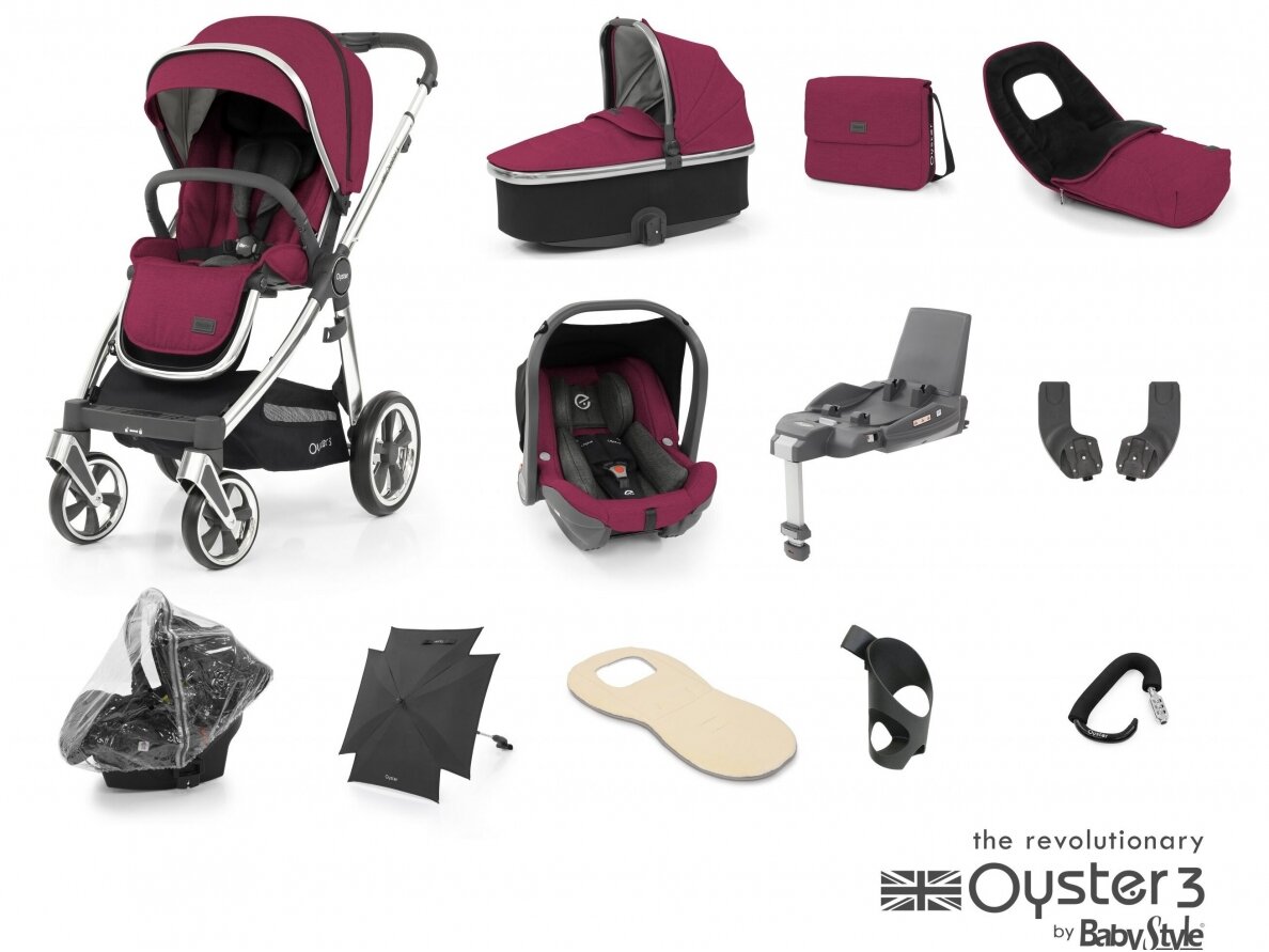 OYSTER 3 STROLLER SET 12IN1 CHERRY/MIRROR OYSTER 3 STROLLER SET 12IN1 CHERRY/MIRROR