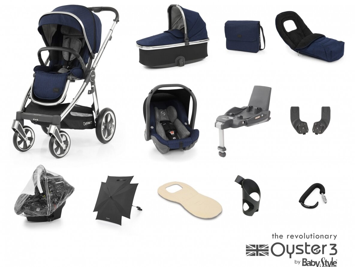 OYSTER 3 STROLLER SET 12IN1 RICH NAVY/MIRROR OYSTER 3 STROLLER SET 12IN1 RICH NAVY/MIRROR