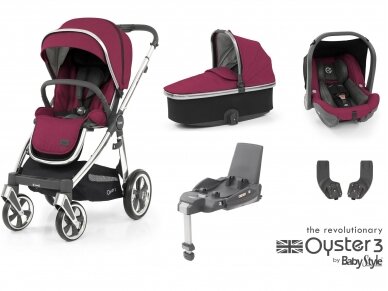 OYSTER 3 STROLLER SET 7IN1 CHERRY/MIRROR OYSTER 3 STROLLER SET 7IN1 CHERRY/MIRROR