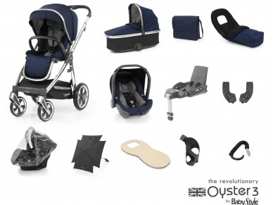 OYSTER 3 STROLLER SET 12IN1 RICH NAVY/MIRROR OYSTER 3 STROLLER SET 12IN1 RICH NAVY/MIRROR