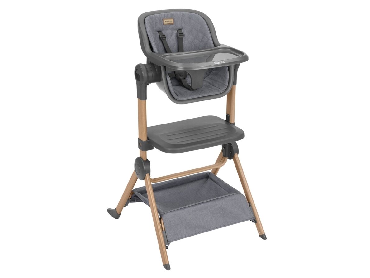 Sleat Me Grey 2in1 Kikkaboo Bedside crib + Highchair 4