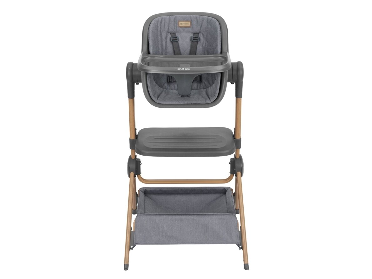 Sleat Me Grey 2in1 Kikkaboo Bedside crib + Highchair 5