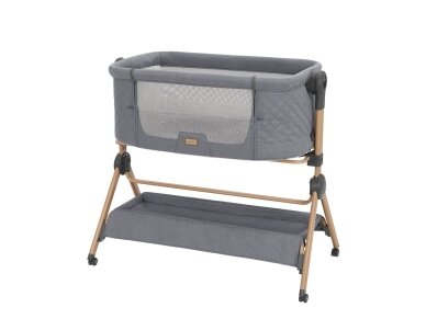 Sleat Me Grey 2in1 Kikkaboo Bedside crib + Highchair 2