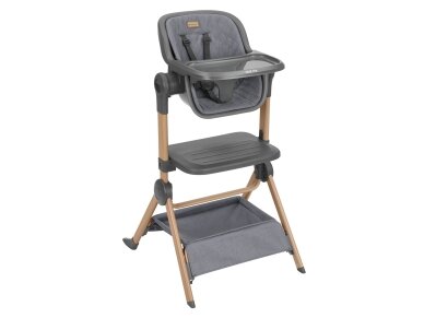 Sleat Me Grey 2in1 Kikkaboo Bedside crib + Highchair 4