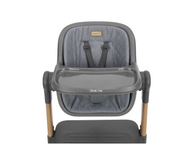 Sleat Me Grey 2in1 Kikkaboo Bedside crib + Highchair 6