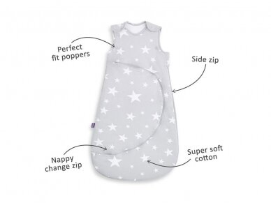 SnuzPounch sleeping bag 0-6men white stars 1 TOG 5