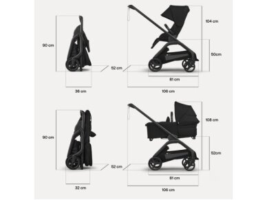 Sportinis vežimėlis Bugaboo Dragonfly Plus Heritage black/Heritage black/black frame 2