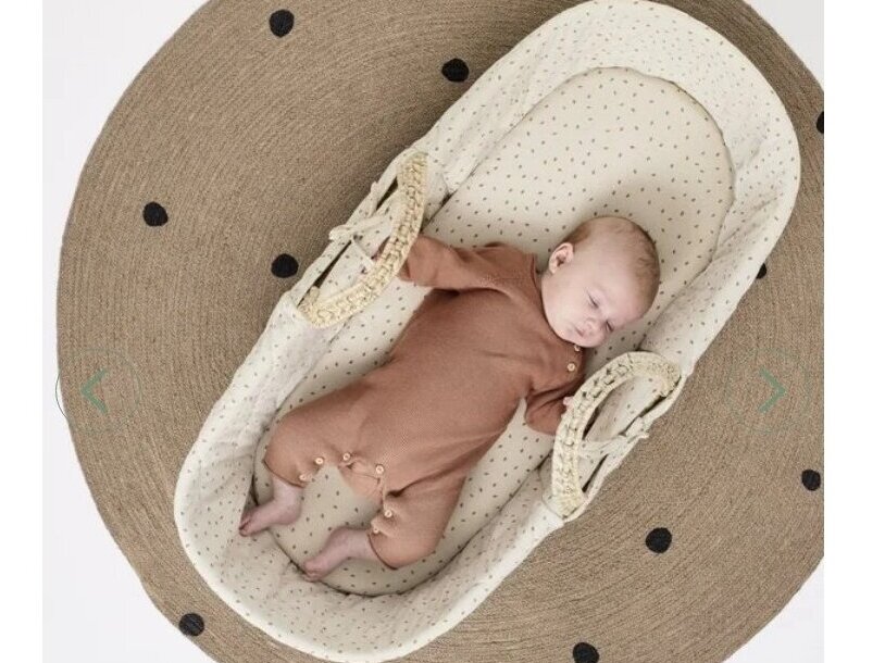 Плетёная детская кроватка Little Green Sheep MOSES LINEN RICE 1 Плетёная детская кроватка Little Green Sheep MOSES LINEN RICE 1