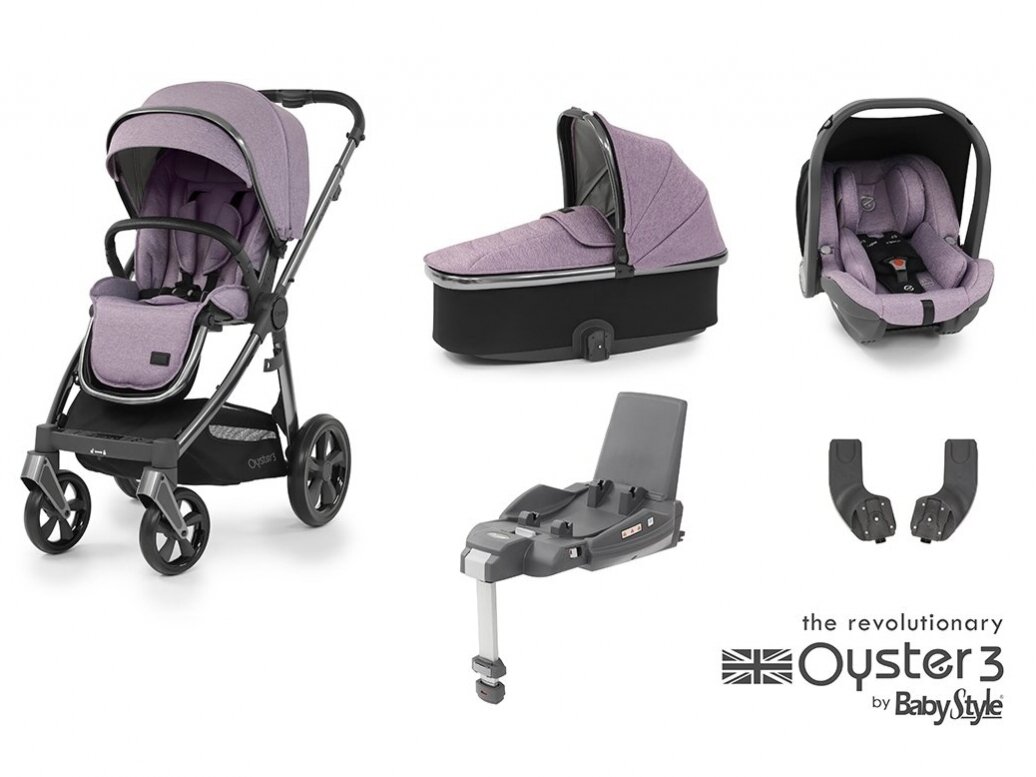 UNIVERSALUS VEŽIMĖLIS OYSTER 3 Lavender 5in1