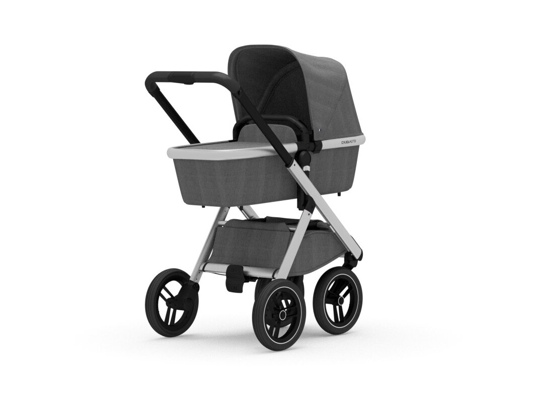 Universalus vežimėlis Dubatti 2in1 Silver/Melange Grey Melange Grey 2