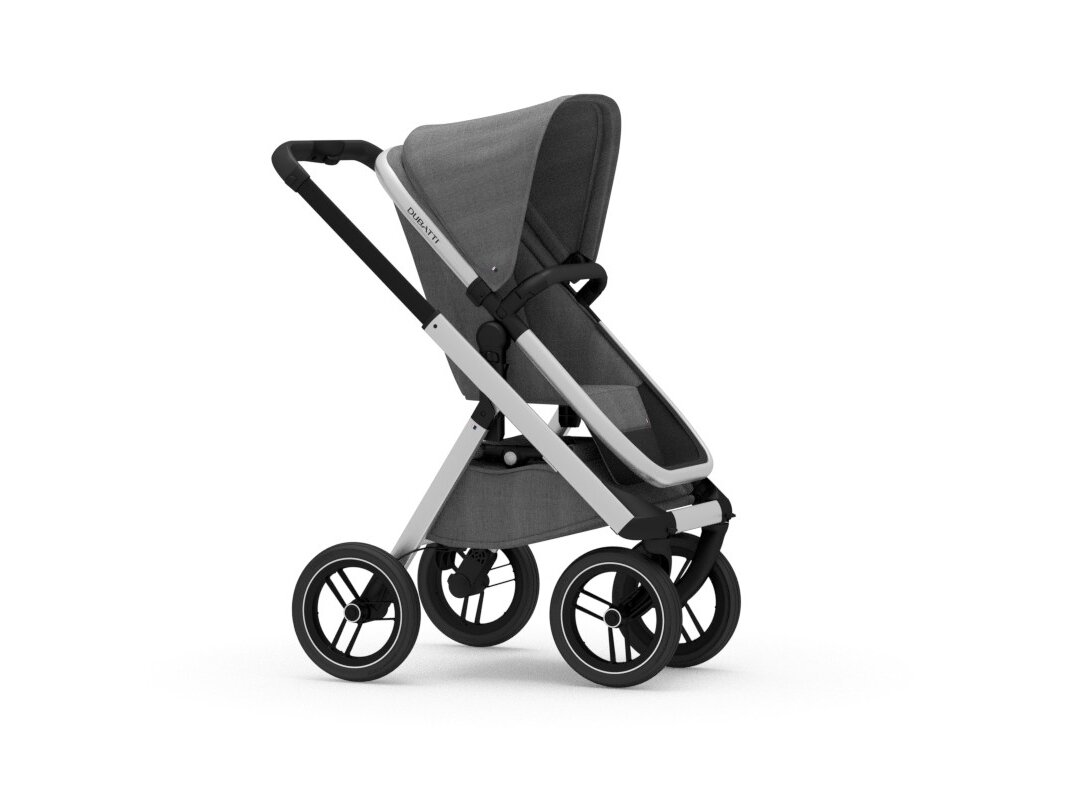 Universalus vežimėlis Dubatti 2in1 Silver/Melange Grey Melange Grey 3