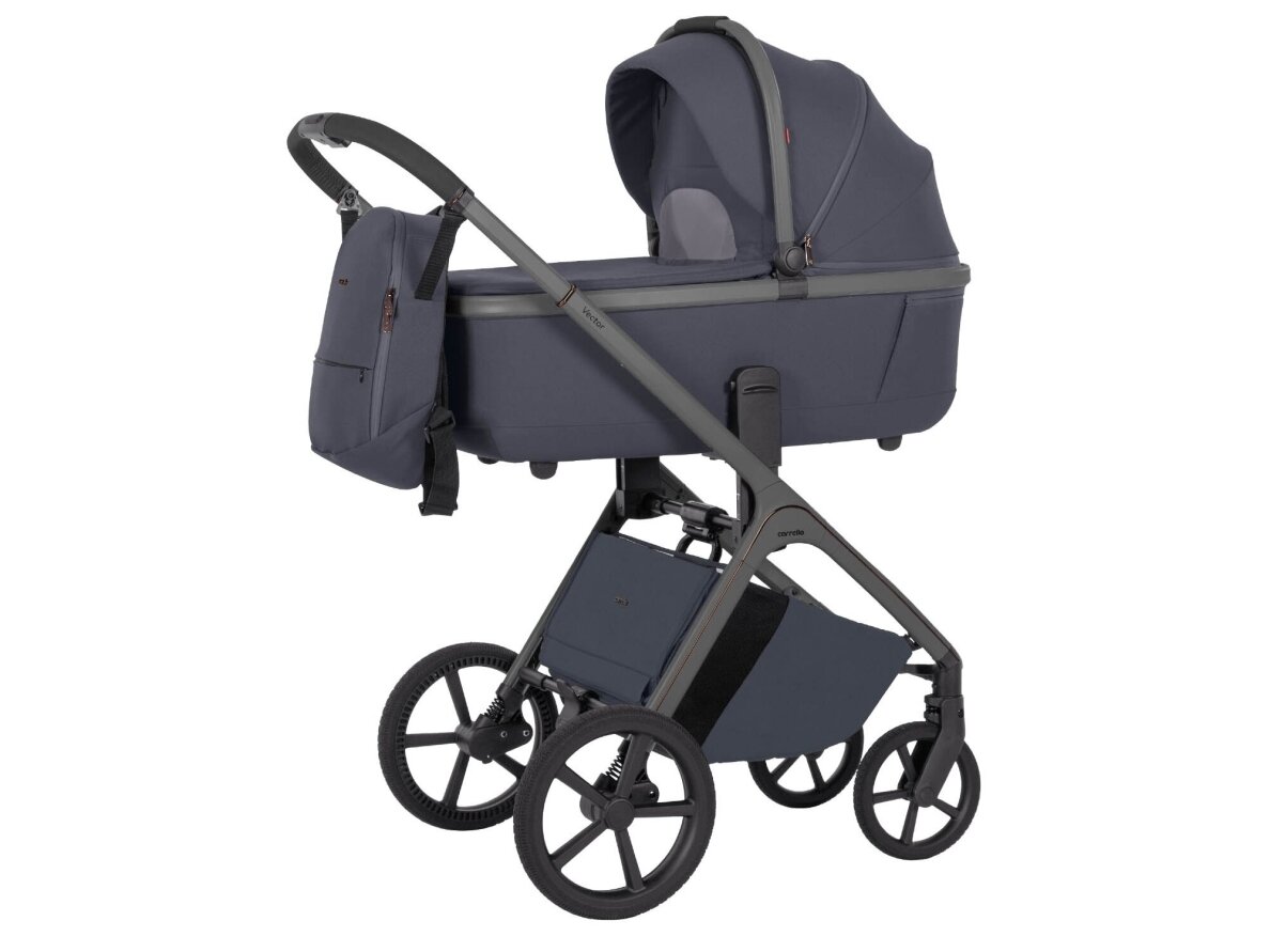 Universalus vežimėlio komplektas Carrello Vector 2in1 Plum Grey 6550 Universalus vežimėlio komplektas Carrello Vector 2in1 Plum Grey 6550