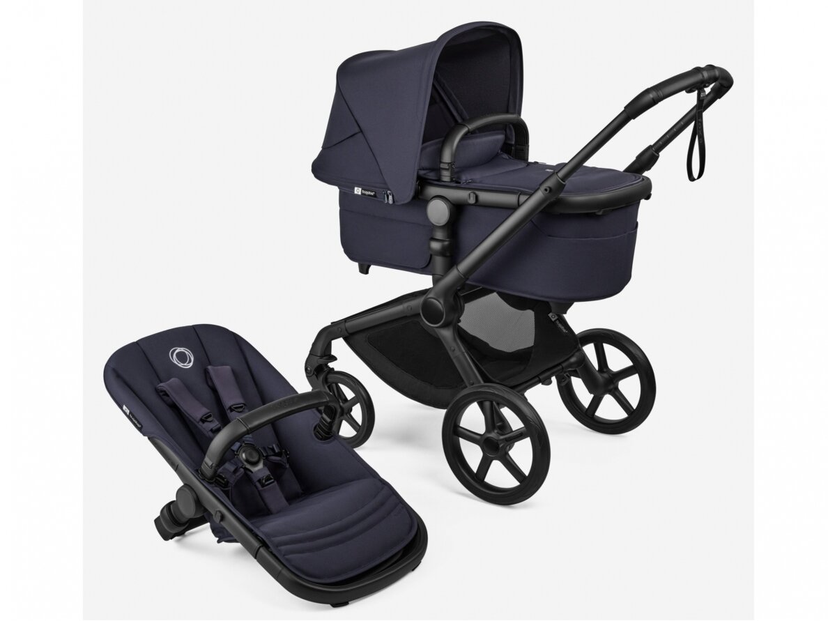 Универсальная коляска Bugaboo Fox 5 Renew Deep indigo/Deep indigo/black frame  6in1