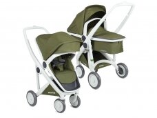 Universalus vaikiškas vežimėlis GREENTOM 2in1 White / Olive