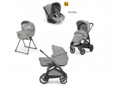 Universalus vežimėlio komplektas Inglesina Aptica 4in1 Satin Grey + Darwin Infant Recline 0-13 kg