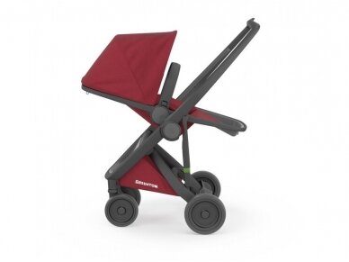 Universalus vaikiškas vežimėlis GREENTOM 3in1 Black / Cherry 3