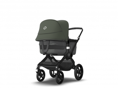 Universalus vežimėlio komplektas 2in1 Bugaboo Fox 3 Forest green/grey melange/black važiuoklė 5