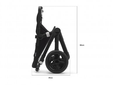 Universalus vežimėlio komplektas 2in1 Bugaboo Fox 3 Morning pink/grey melange/graphite važiuoklė 7