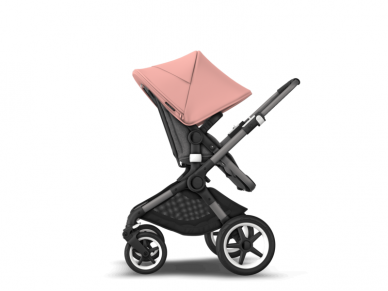 Universalus vežimėlio komplektas 2in1 Bugaboo Fox 3 Morning pink/grey melange/graphite važiuoklė 5