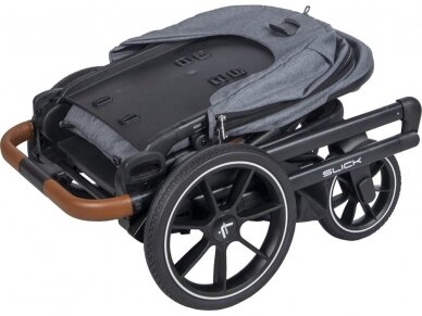Universalus vežimėlio komplektas 2in1 Muuvo SLICK Black XL lopšys 6