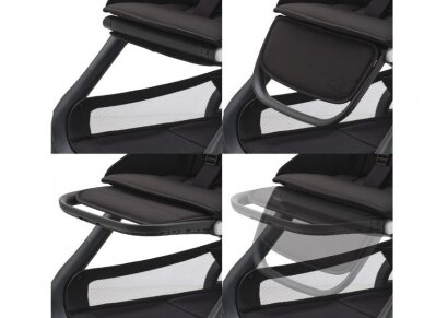 Universalus vežimėlio komplektas Bugaboo Dragonfly 2in1 Misty white/midnight black/black frame 8