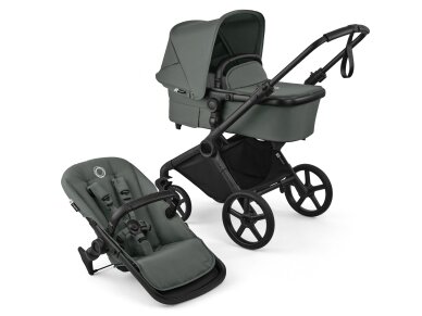 Universalus vežimėlis Bugaboo Cub 2in1 Forest Green/Forest Green/black frame