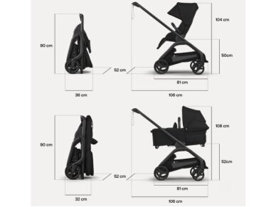 Universalus vežimėlis Bugaboo Dragonfly Plus 2in1 Dusty pink/Dusty pink/Black frame 3