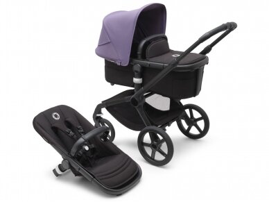 Universalus vežimėlis Bugaboo Fox 5 Astro purple/midnight black/black frame 2in1