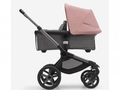 Universalus vežimėlis Bugaboo Fox 5 Morning pink/grey melange/ graphite frame 2in1 1