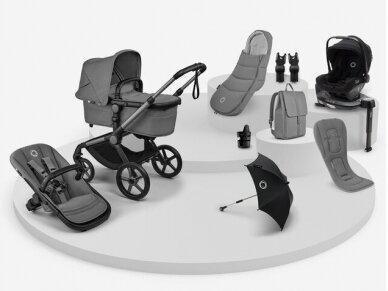 Универсальная коляска Bugaboo Fox 5 Renew Heritage black/Heritage black/black frame 10in1 17