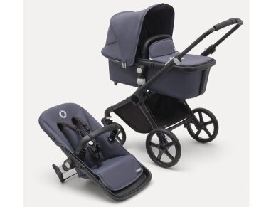 Bugaboo Fox Cub Stormy blue/stormy blue/ black frame 5in1 Bugaboo Fox Cub Stormy blue/stormy blue/ black frame 5in1