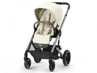 Universalus vežimėlis Cybex Balios S Lux 2in1 Seashell Beige (Taupe Frame) 1