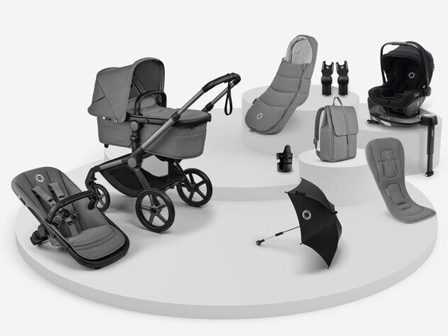Универсальная коляска Bugaboo Fox 5 Renew Misty white/heritage black/black frame 10in1 17